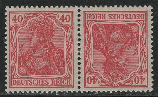 Germany Scott # 124a, mint nh, tete beche, Mi# K3