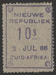 NEW REPUBLIC 1886 (2 Jul) 10s violet on blue granite paper.