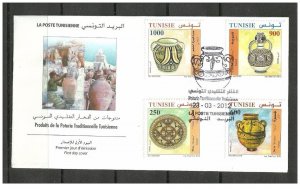 2012- Tunisia- Tunisie- Tunisian traditional pottery items- FDC 