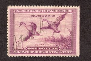 US #RW5 Duck Stamp *Minor Fault* ~jm-0462