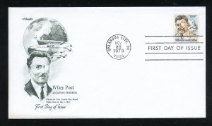US C95 25c Wiley Post Issue UA Artmaster FDC