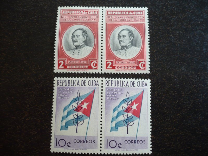 Stamps - Cuba - Scott# 458-461 - Mint Hinged Set of 4 Stamps in Pairs