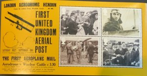 GREAT BRITAIN MINIATURE SHEET 2011 1st UK AERIAL POST SGMS3220  MNH