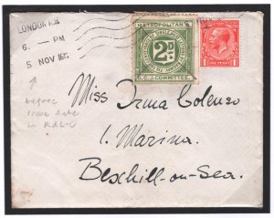 GB 1915 Cover *METROPOLITAN &GCJC RAILWAY* 2d Letter Stamp NEW EARLY DATE R199c 
