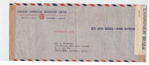 10c per 1/4 ounce airmail to BARBADOS meter censored Canada cover
