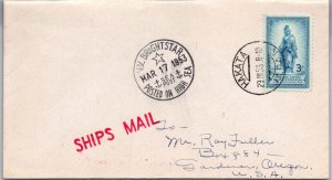 Japan 1953- M/V Brightstar - Ship's Mail - Hakata - F68615