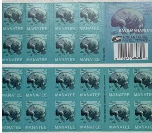 2024 Save Manatees Forever stamps 5 books total 100pcs