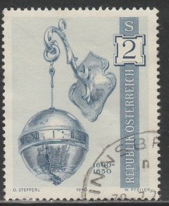 Austria 867, HOROLOGICAL COLLECTION OF VIENNA MUSEUM. SINGLE USED. VF. (1342)