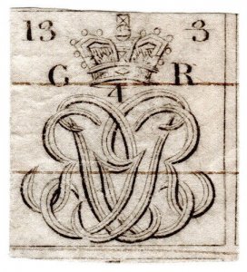 (I.B) George IV Revenue : Impressed Duty Cypher Seal (133)