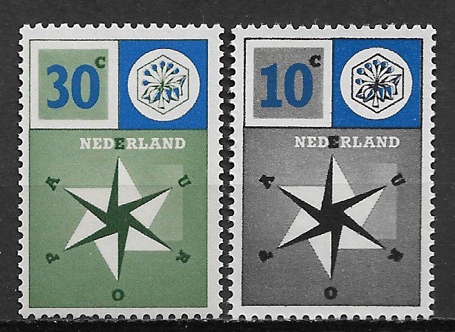 1957 Netherlands 372-3 United Europe for Peace & Prosperity C/S of 2 MNH SCV$10.