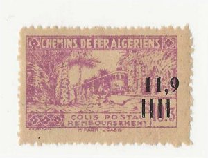 Algeria  Railway Parcel Post Ceres #C141  unrecorded surcharged variety  OG VF