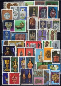 Art & Artifacts Stamp Collection Used Pottery Coins Statues ZAYIX 0424S0289