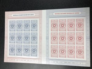 US 5062-63 World Stamp Show NY Forever Sheet of 24 MNH