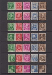 US, 859-893, FAMOUS AMERICANS, FULL SET, MNH VF, 1940'S COLLECTION MINT NH, OG