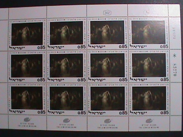 ​ISRAEL.1970 SC#432 PAINTING FROM TEL AVIV-MUSIEUM-JEWISH WEDDING MNH SHEET VF