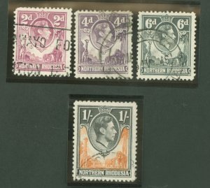 Northern Rhodesia #33/36/38/40  Single (King)