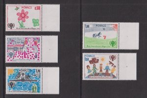 Monaco    #1173-1177  MNH   1979  children`s drawings