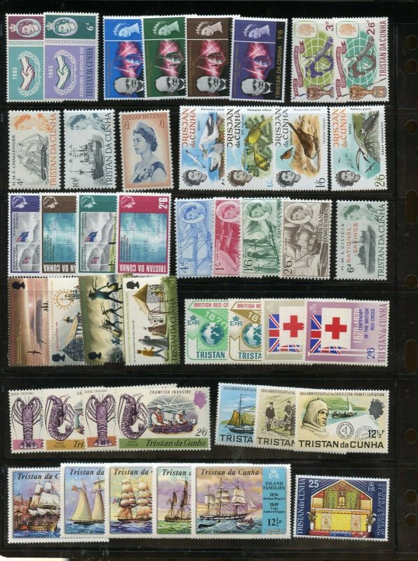 TRISTAN da CUNHA LOT MINT HINGED AND NEVER HINGED LOT 1952/94 AS SHOWN 