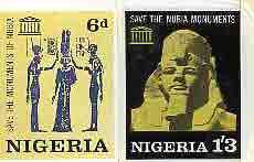 Nigeria 1964 Nubian Monuments - original composite artwor...