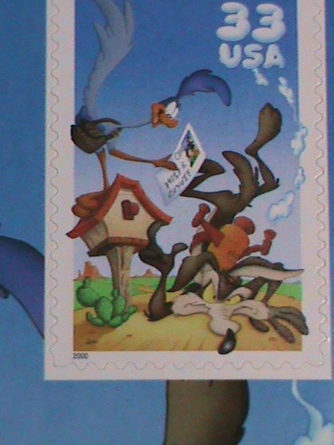 ​UNITED STATES 2000-SC#3391 ROAD RUNNER & WILE E. COYOTE-CARTOON STAMPS MNH-