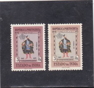 PORTUGUESE INDIA D. FRANCISCO de ALMEIDA (1956) MNH   COLOR ERROR NOTE LISTED