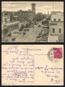 India 1913 Postcard from Burma to UK Alexandra Barracks Maymyo Pmk