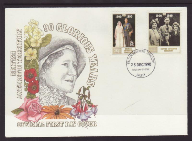 British Antarctic Territory 170-171 Queen Mother U/A FDC