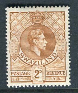 SWAZILAND; 1938 early GVI issue fine Mint hinged Shade of 2d. value