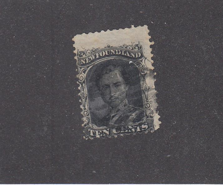 NEWFOUNDLAND REF(KK7775) # 27 F-USED 10cts PRINCE ALBERT CAT VALUE $40+