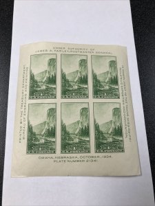 US Scott # 769 Yosemite 1C Souvenir Sheet With Gum MNH Very “ SCARCE “