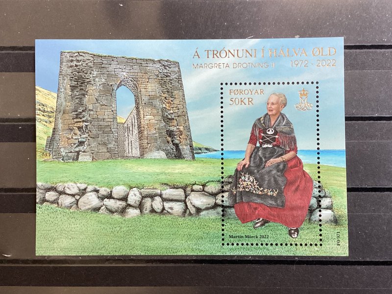 Faroes / Faeroër - Postfris/MNH - Sheet 50 years Queen Margrethe 2022
