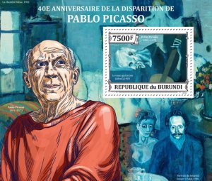 BURUNDI - 2013 - Pablo Picasso - Perf Souv Sheet - Mint Never Hinged