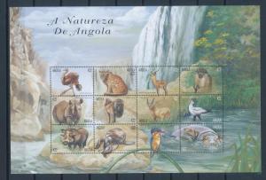 [31280] Angola 2000 Wild animals Mammals Birds  MNH Sheet