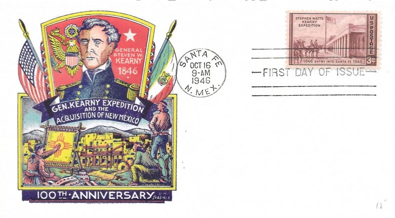 1946 FDC, #944, 3c Kearny Expedition, Staehle M-1