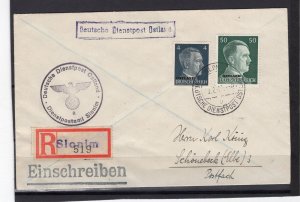 WORLD WAR II GERMAN OCCUP OF BALTIC STATES REG COVER,SLONIM #519