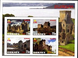 ORKNEY - 2017 - Europa,  Historic Buildings - Imp 4v Sheet - M N H-Private Issue