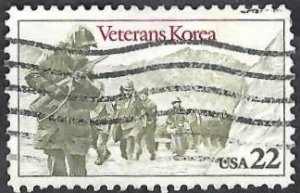 United States #2152 22¢ Korean War Memorial (1985). Used.