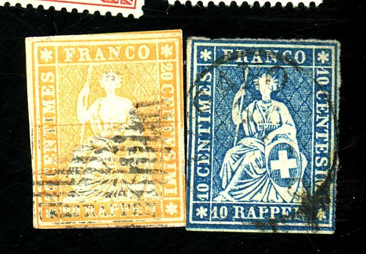 SWITZERLAND #37 39 USED FVF Cat $110