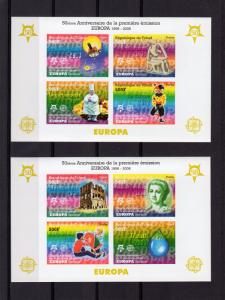 Chad 2005 Europa CEPT 50th.Ann 2 S/S Imperforated (8) Michel 406b/407b