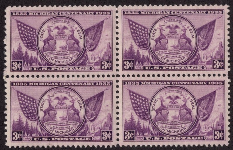 United States Scott #775 block MINT NH OG. Beautiful condition.