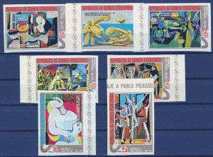 Equatorial Guinea Mi 514-520 MNH imperf Picasso Paintings Art ZAYIX 0224M0022M