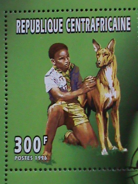 ​CENTRAL AFRICA-1996-SC#1147-  WORLD BOY SCOUTS MNH SHEET  VERY FINE