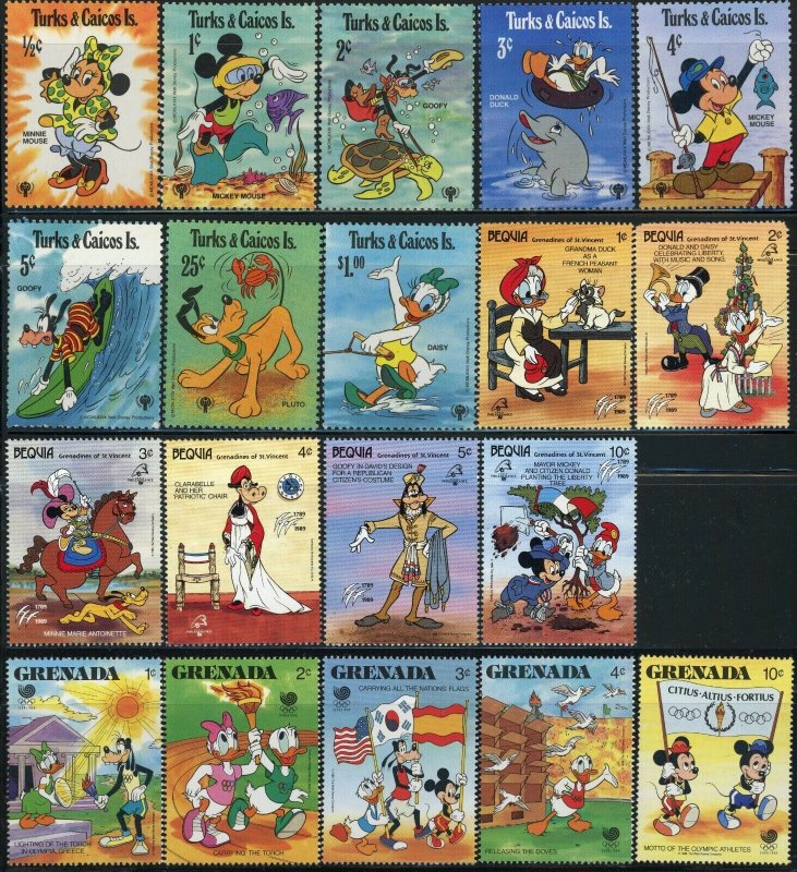 Disney Topical Animation Mickey Mouse Goofy Donald Duck Postage Mint NH