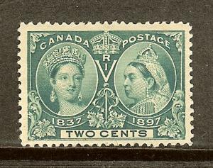 Canada, Scott #52, 2c Queen Victoria Jubilee, F-VF Ctr, MLH