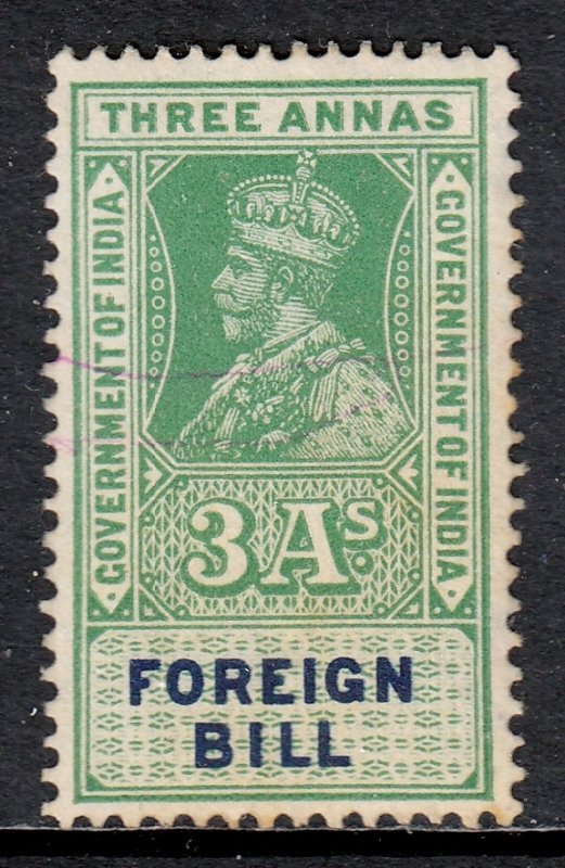 India - 3r Foreign Bill Revenue - Barefoot 2012 #50 - CV £1.50