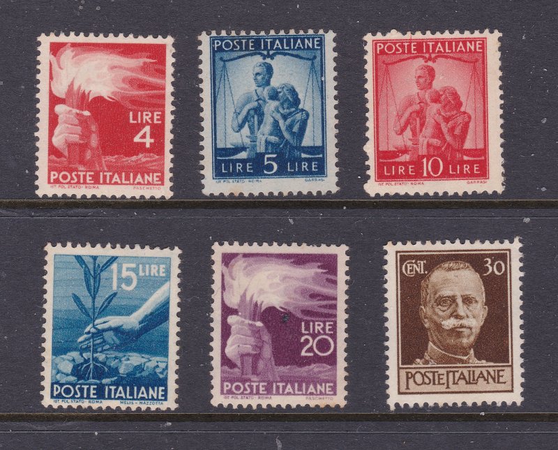 Italy a small mint lot from the 1945 set