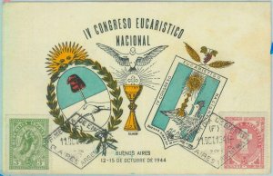 83566 - ARGENTINA - Postal History - MAXIMUM CARD - RELIGION  Eucaristic  1944