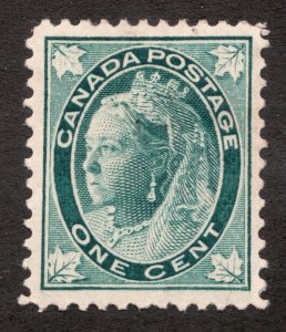 1897 Canada 1¢ Queen Victoria Maple Leaf #67 Postage Stamp - MHR vf $70