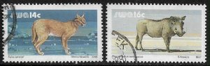 South West Africa #556-7 Used Set - Wild Animals