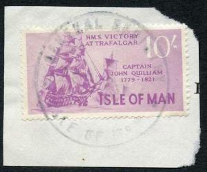 Isle of Man 10/- Purple QEII Pictorial Revenues CDS On Piece